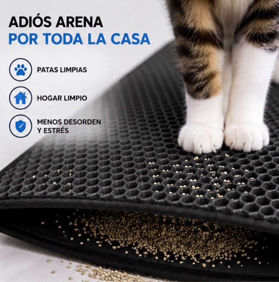Estera Atrapa Arena Premium para Gatos – 2 Capas