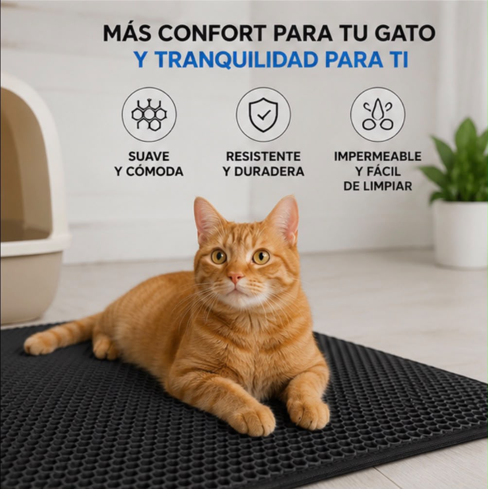 Estera Atrapa Arena Premium para Gatos – 2 Capas